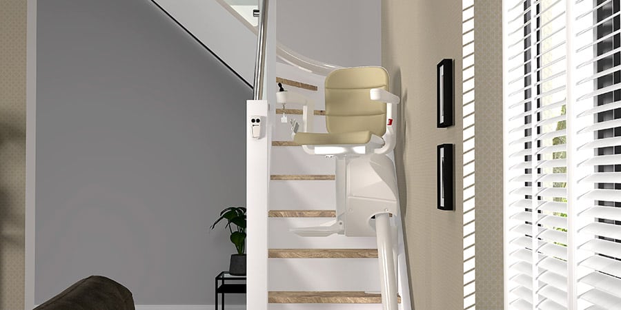 Handicare Freecurve two-way powered swivel seat option image