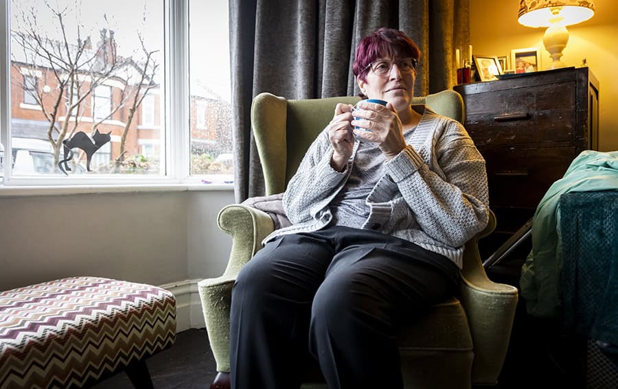 Older lady at home image